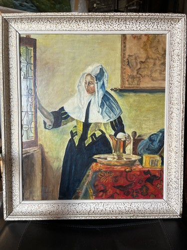 Huile panneau xxè dame - s.panneau, la