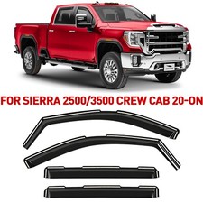 Rain Guards Vent Visors Shade for 20-25 GMC Sierra 2500HD/3500HD Crew Cab