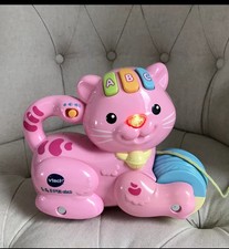 17⚜ Interactive Game 1 2 3 Small Cat - Little Pink Cat Vtech Works Good Condition