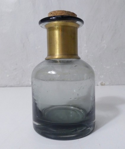 Flacon verre fumé bagué - en,