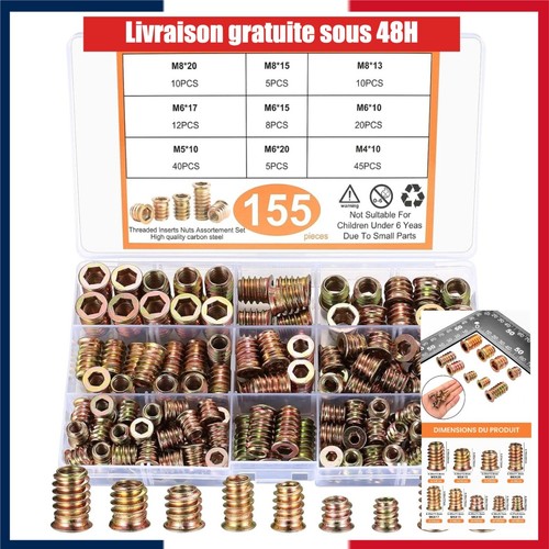 Inserts filetés pour - , bois