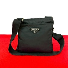 PRADA Triangle Logo Plate Hardware Tessuto Nylon Mini Shoulder Bag Pouch Sac