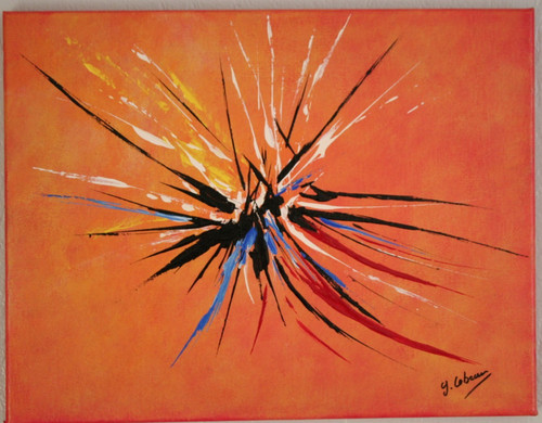Tableau peinture abstrait - tableau,