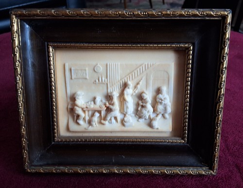 Ancien tableau cadre calcaire - ancien,