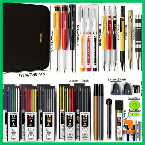 Pcs crayons charpentier - 36,