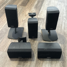 5 Bose Lifestyle Speakers Black Includes Horizontal lBose Sound