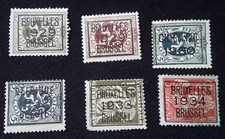 Lot 6 timbres Belge anciens
