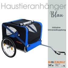 Remorque Haustieranhänger Vélo pour Animaux de Compagnie Chiens Chats Bleu