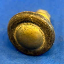 Vintage Antique Door Handle Cabinet Button Wood and Brass Schranktürgriff