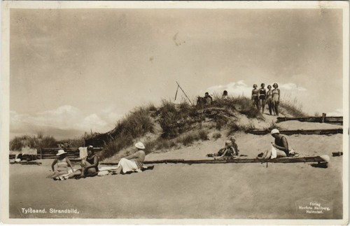 Cpa tylosand beach picture - tylosand,
