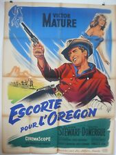 affiche cinéma ESCORTE POUR L'OREGON Victor Mature  de 1959