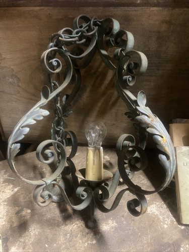 Lustre cage fer forgé - fer,