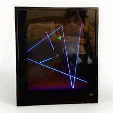 Vintage 1980s Memphis Clock Neon Yellow And Neon Blue 