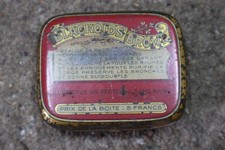 old empty box tole medicine pharmacy PASTILLES BLACKOIDS BROWN