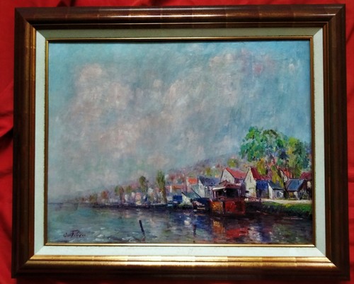 Superbe huile sur - toile, par