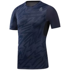 Reebok DY8453 .heritage Bleu Marine T-Shirt RC Ss Compression - De Crossfit
