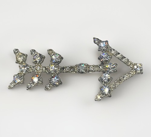 Vintage arrow brooch pin clear - vintage,