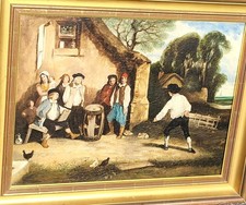 19th century school. The players. Oil Painting on Canvas
