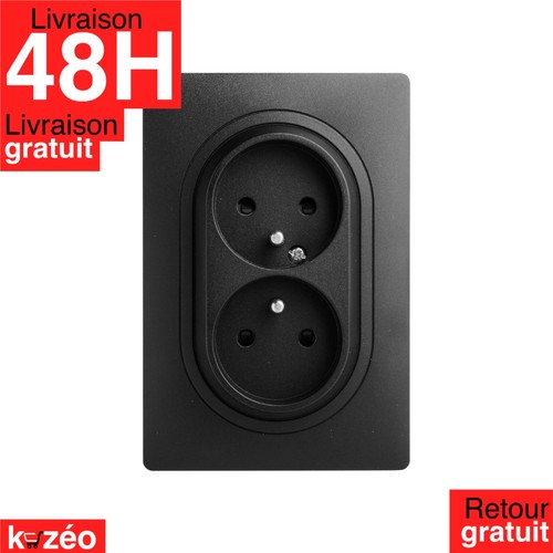 Prise murale double - , 2p+t