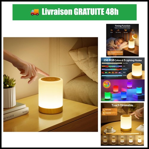 Lampe chevet tactile led - lampe,