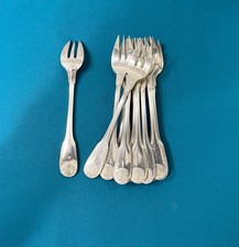 12 oyster forks CHRISTOFLE model SHELLS VENDOME silver metal 15 cm