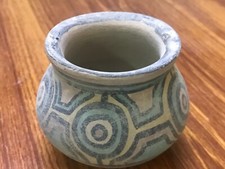 ancient teracotta indus valley painted pot with devil eyes motif c.2000 bc SA062