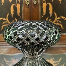 Val Saint Lambert Cut Crystal Vase, 20th Century