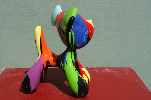 Sculpture chien résine - chien,