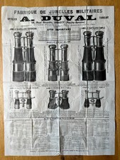 Large poster military binoculars factory A. Duval Annecy original