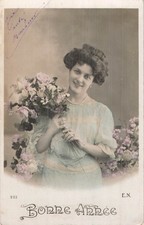 CP GOOD YEAR WOMAN ELEGANT NECKLACE BEADS BOUQUET FLOWERS - 34578