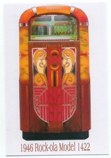 1946 Rock-Ola Model 1422 Jukebox Advertising Postcard