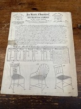Antique brochure N159 garden furniture Besançon
