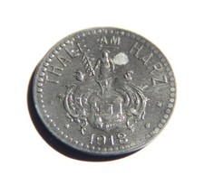 Thale Resin, 10 Pfennig, Zinc, 1918, Uncirculated