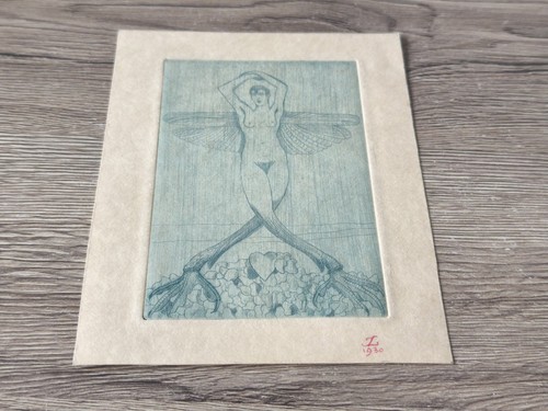 Ancienne gravure artiste - de,