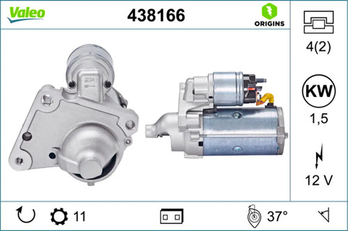 Démarreur valeo 438166 - démarreur,
