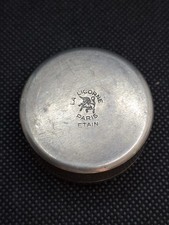 Ancien Pilulier Boîte À Bijoux En Etain La Licorne Paris