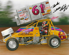 Autographed  Jason Earls NCRA  Sprint Car  Racing Photograph