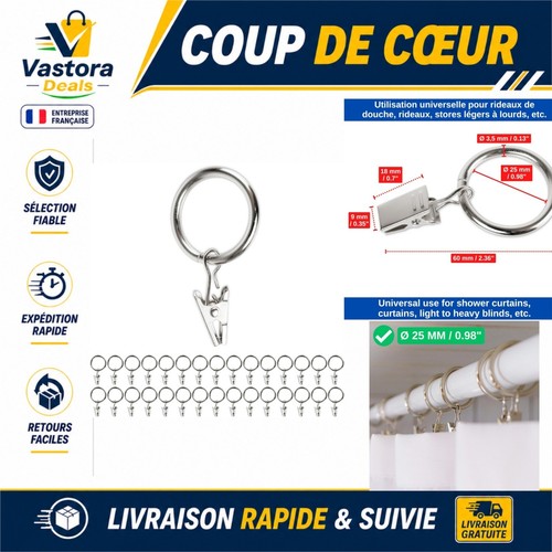 Pinces rideaux avec anneaux - à,