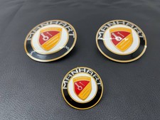 New Set of Metal Emblem Badge BMW Manhart Logo Hood + Steering Wheel + Trunk