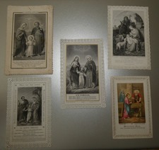 lot of 5 pious images scissor lace holy family