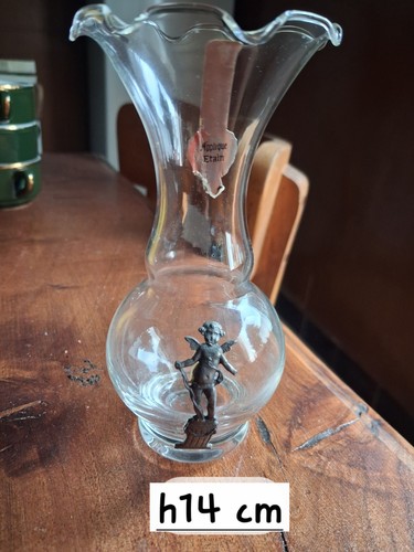 Vase verre avec figurine en - vase,