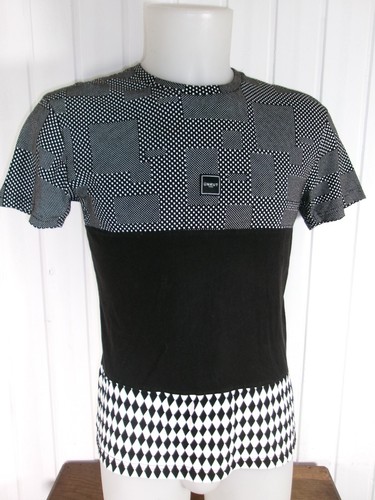 Shirt noir blanc matière - noir/blanc, bi-matière