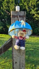 Lustre chambre enfant montgolfière avec son ourson 