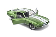 FORD MUSTANG SHELBY GT500 1967 LIME GREEN WHITE SOLIDO S1802907 1:18 GT 500