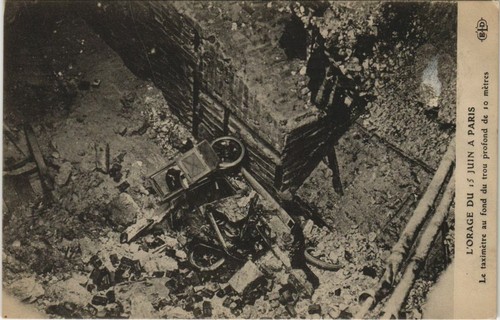 Cpa orage juin a paris - du,