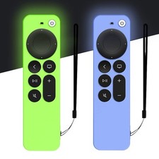 2 PCS Etui en Silicone pour télécommande Apple TV 4K 2021 Housse de Protectio...