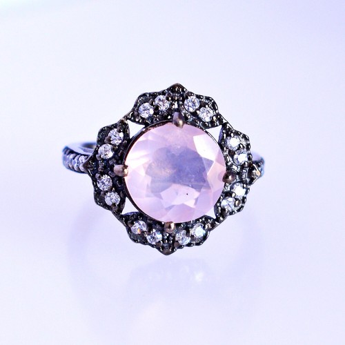 Bague quartz rose naturel