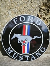FORD MUSTANG Enamel Sign no Shelby Cobra Gulf Mobiloil Harley Enamel Sign
