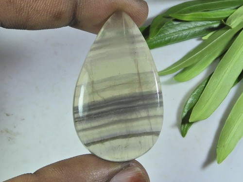 Cabochon poire fluorite - cabochon, de
