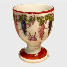 Ancien Coquetier En Porcelaine Motif Japonais